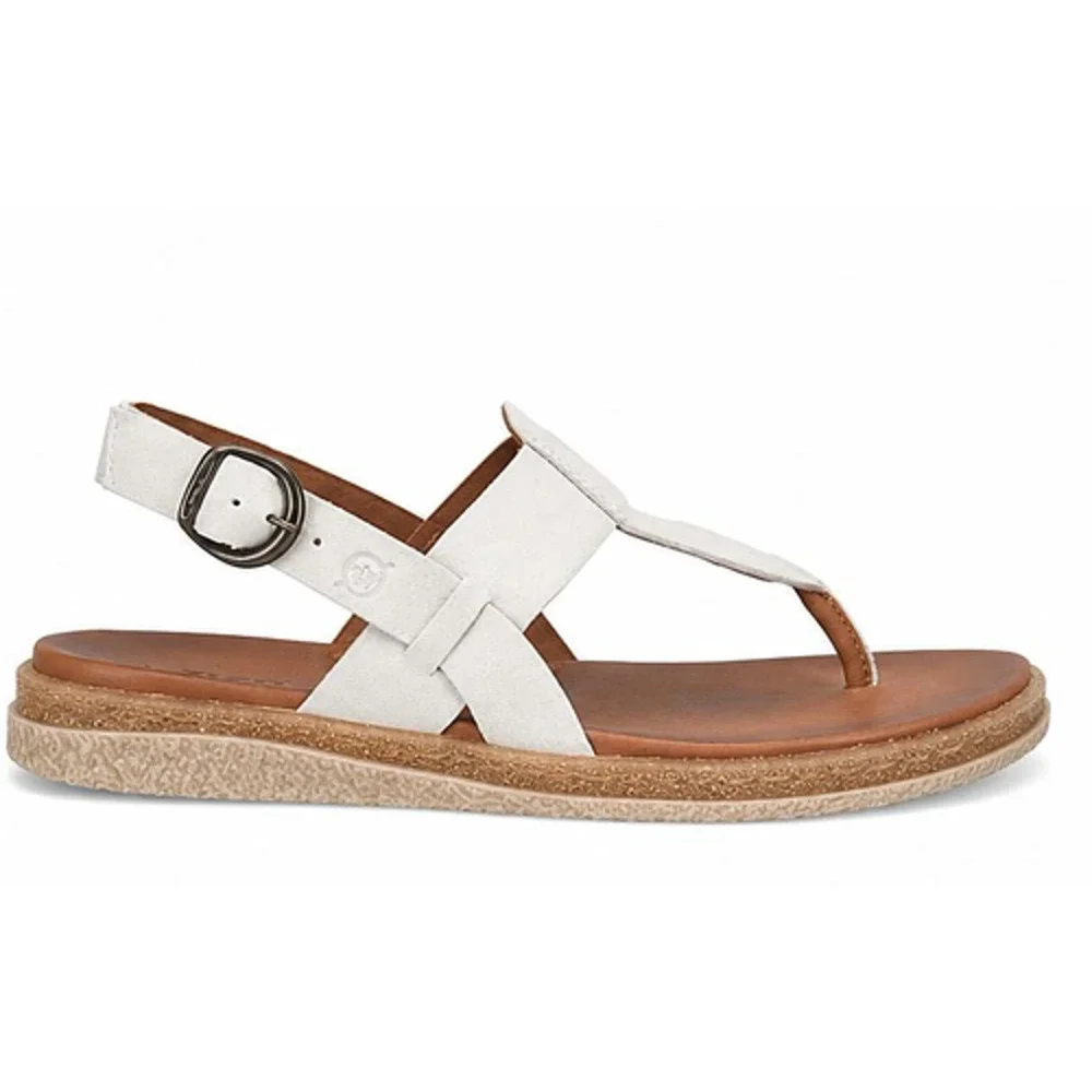 Born Cammie Women's Light Grey Suede Comfort Sandals Size 9 M Adjustable